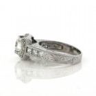 1.40 CT Antique Style Round Diamond Engagement Ring 